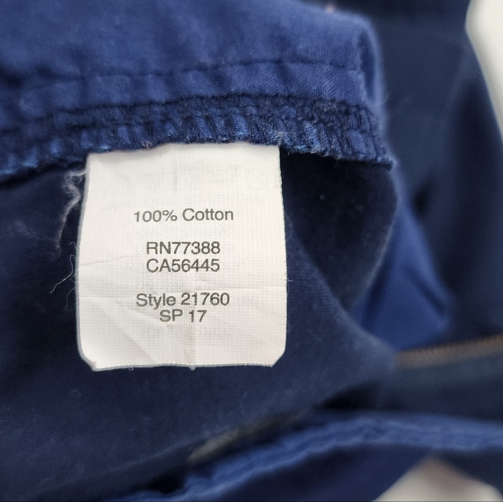 J. Crew Factory Navy Blue Cotton Shorts Size 12 Chino Broken-in Shorts - Picture 7 of 8
